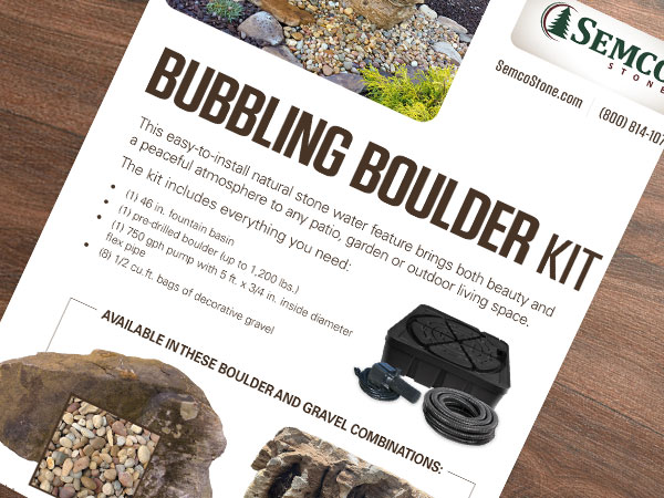 Bubble Boulder and Decorative Rock Kit Brochure